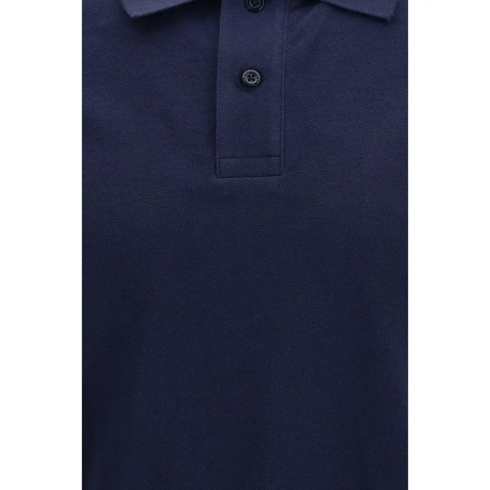 Polo Moose Knuckles en coton bleu