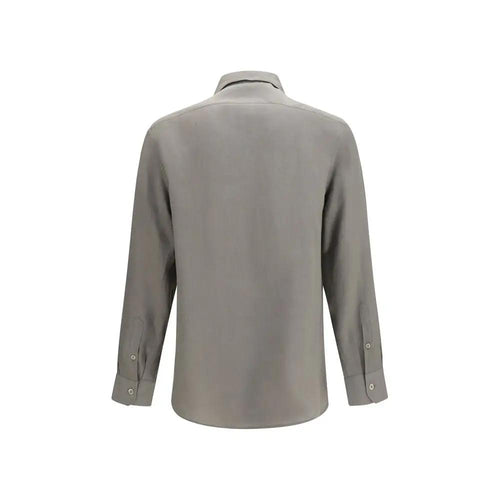 Chemise habillée bicolore en lin Brunello Cucinelli