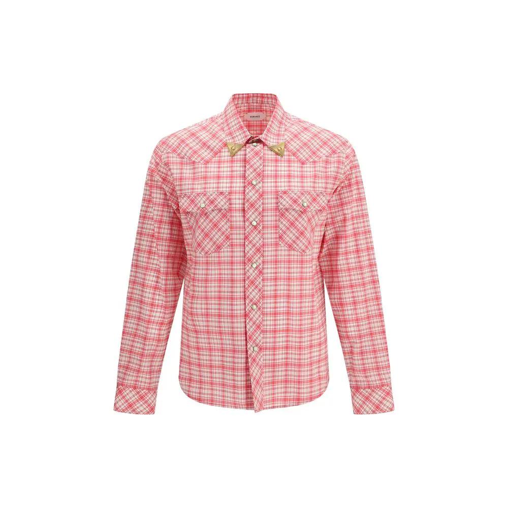 Versace Multicolor Cotton Pattern Shirt