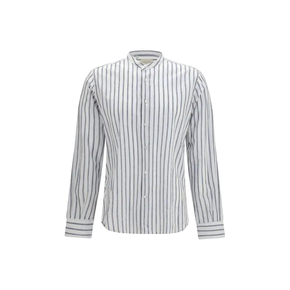 Chemise à motifs en coton bleu Brooksfield