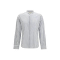 Chemise à motifs en coton bleu Brooksfield