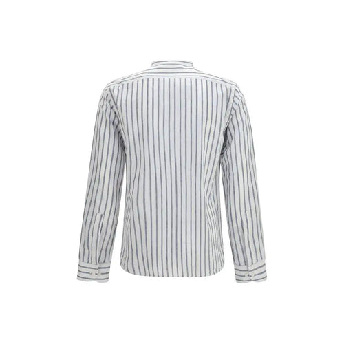 Chemise à motifs en coton bleu Brooksfield