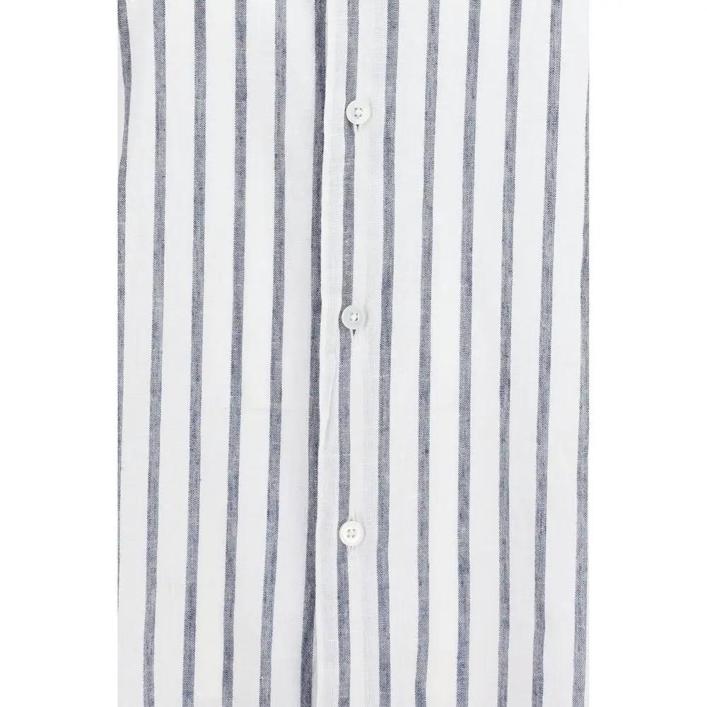 Chemise à motifs en coton bleu Brooksfield