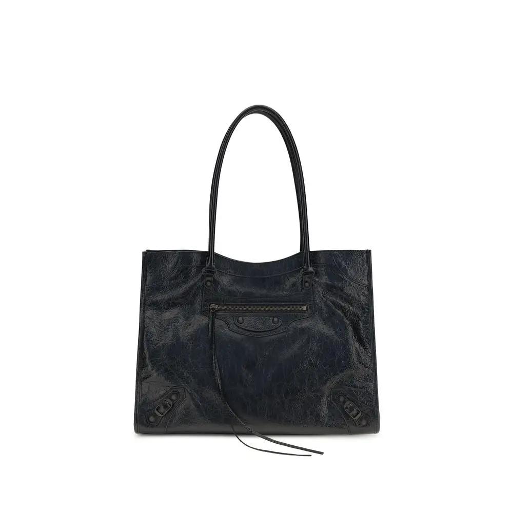 Balenciaga Black Lamb Ovis Aries Aries Shoulder Bag