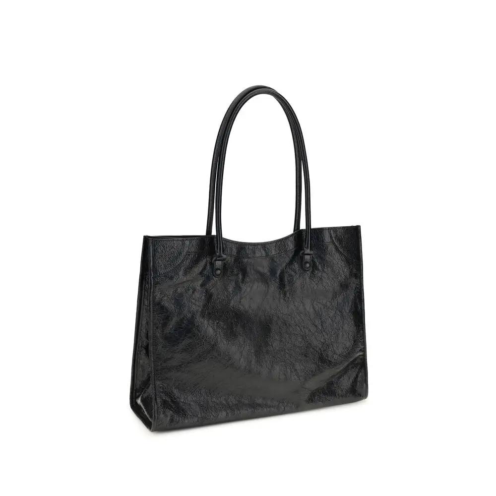 Balenciaga Black Lamb Ovis Aries Aries Shoulder Bag