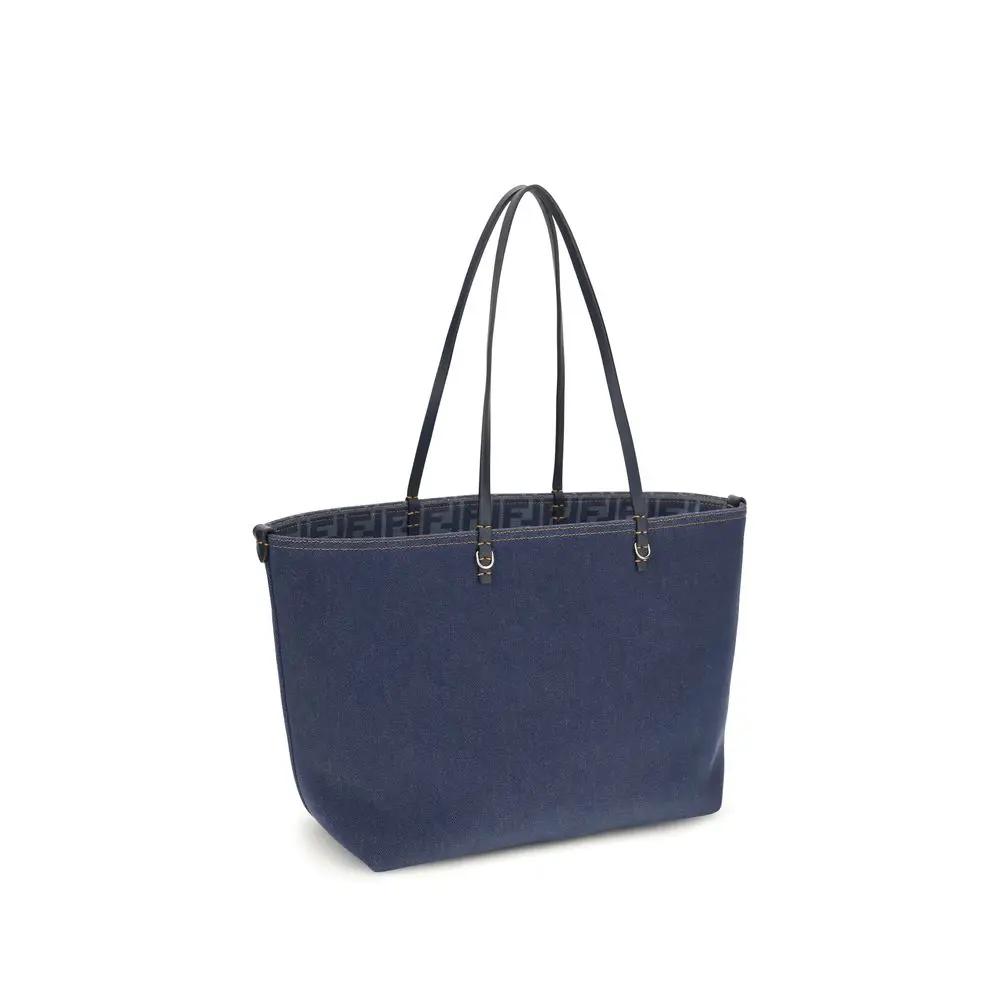 Sac bandoulière Fendi en coton bleu