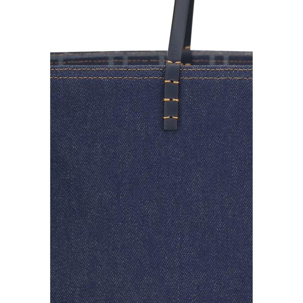 Sac bandoulière Fendi en coton bleu