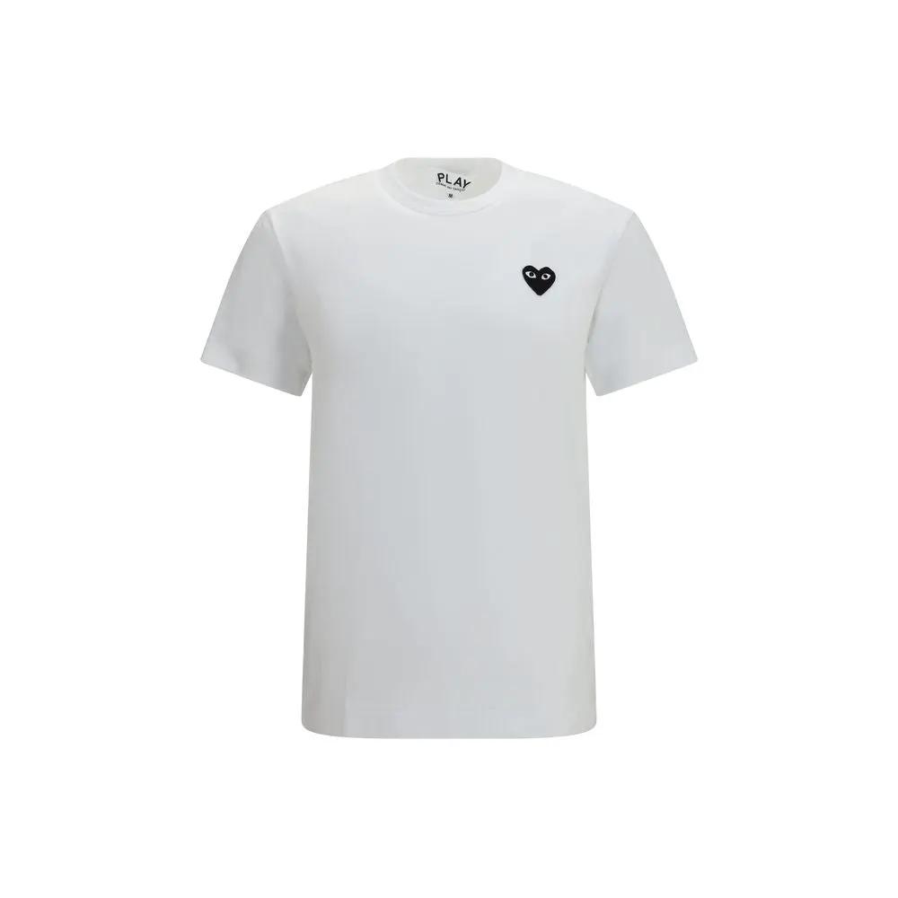 Comme Des Garçons Play White Cotton T-Shirt