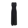 Robe décontractée en viscose noire Ami Paris