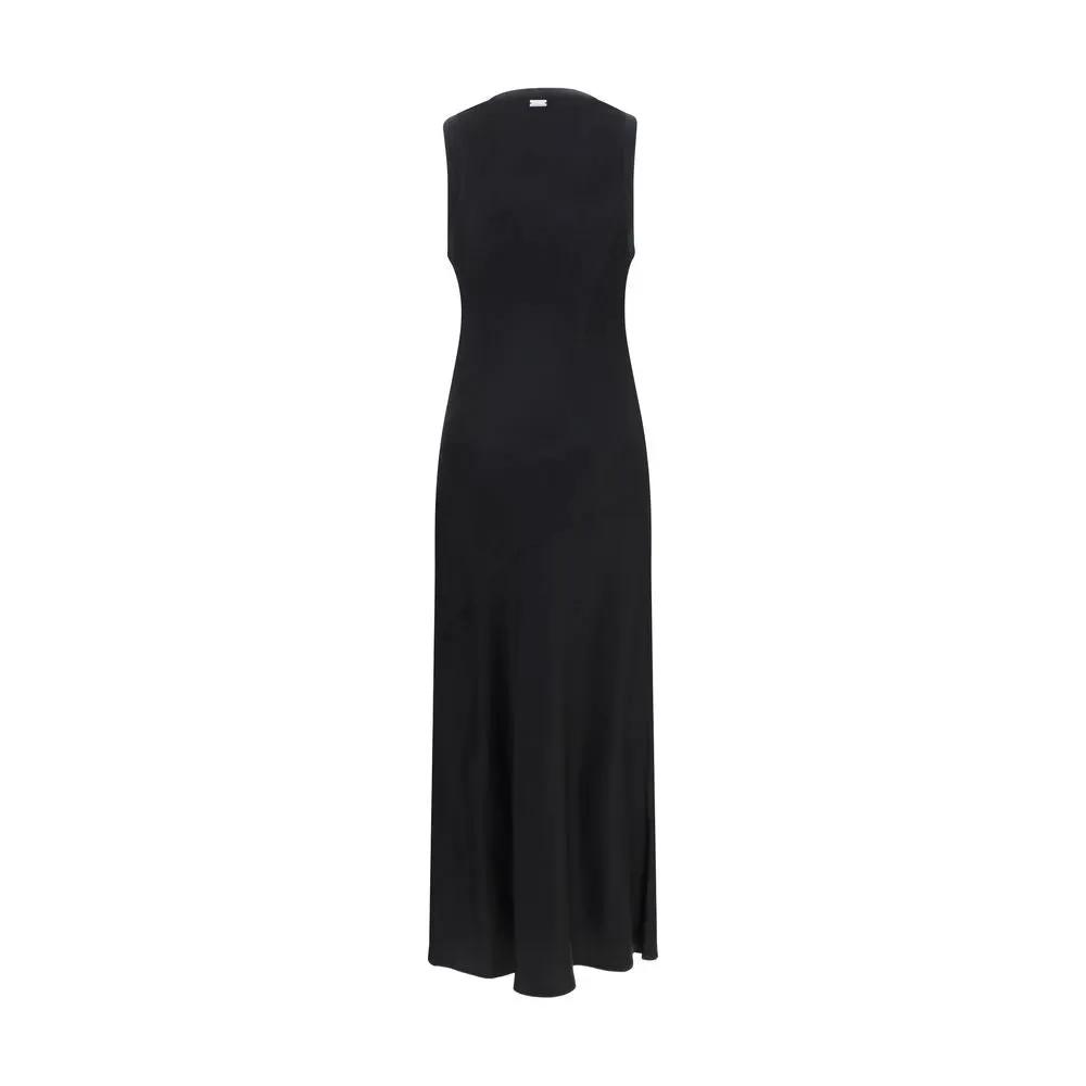 Robe décontractée en viscose noire Ami Paris