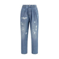 Jean droit en coton bleu Brunello Cucinelli