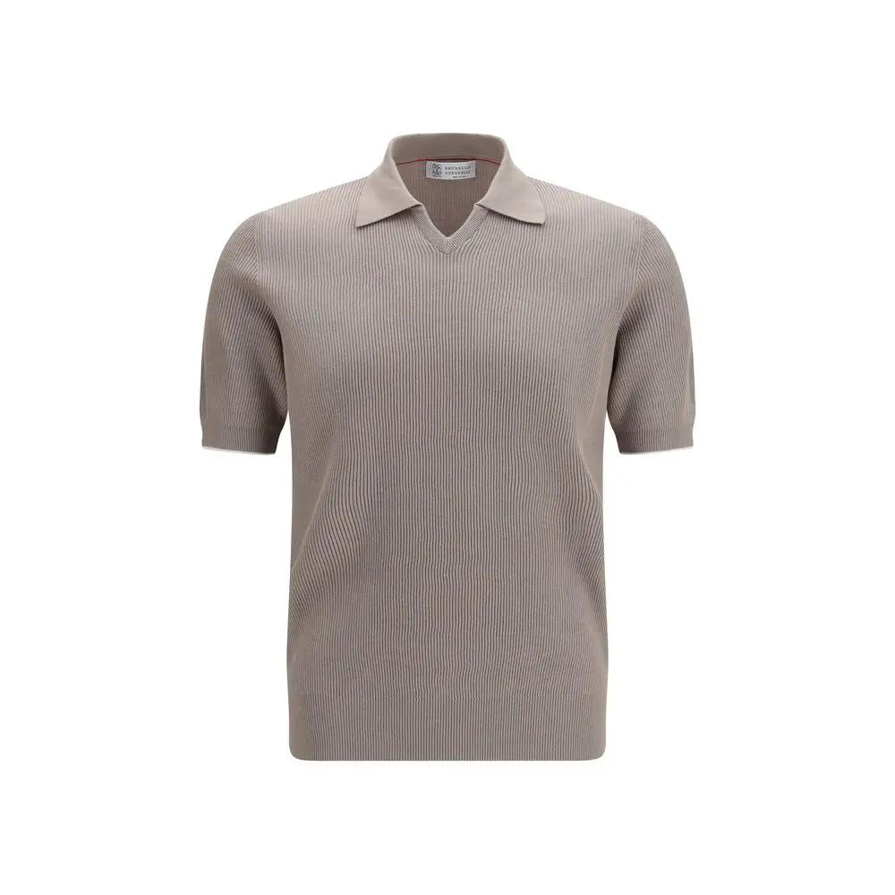 Chemise habillée grise en coton Brunello Cucinelli