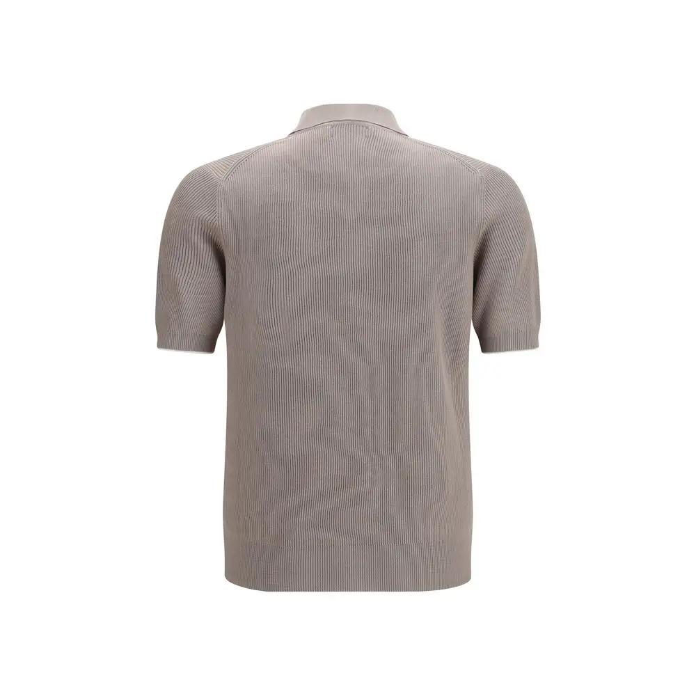 Chemise habillée grise en coton Brunello Cucinelli