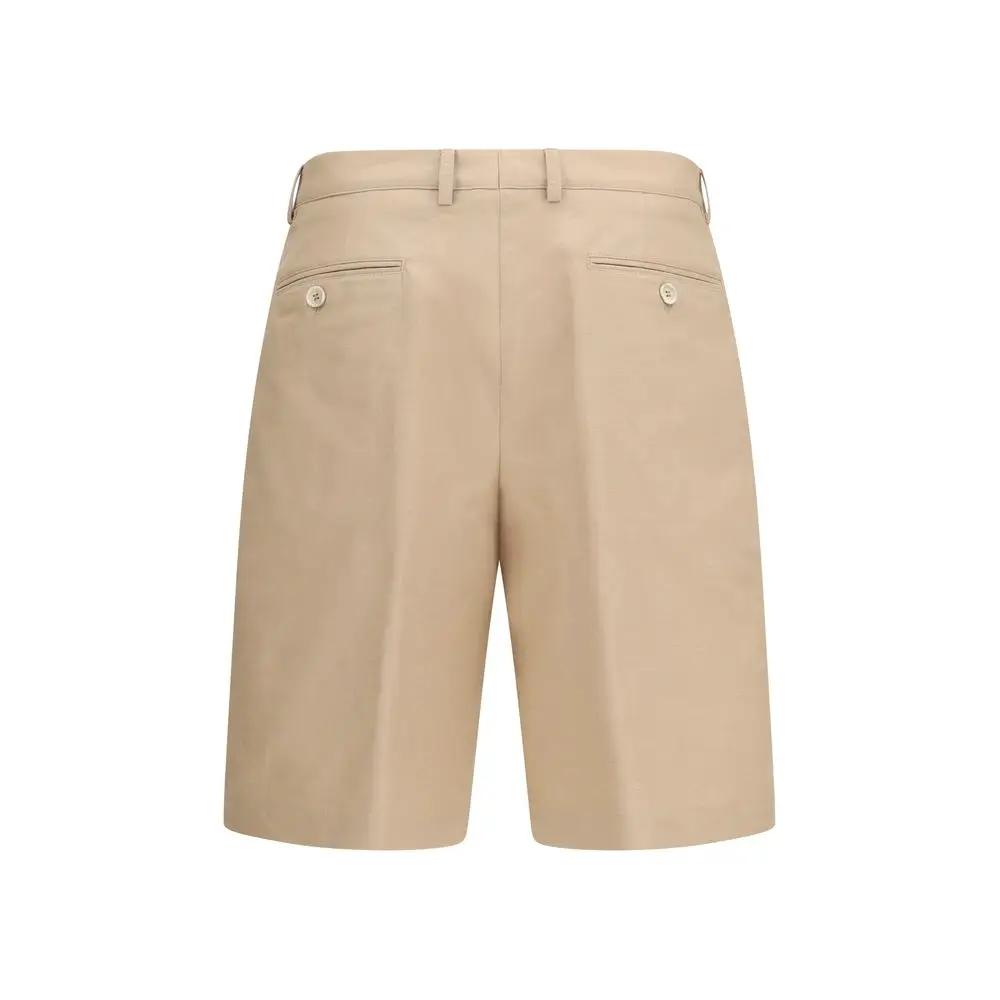 Brunello Cucinelli Bermuda en coton beige