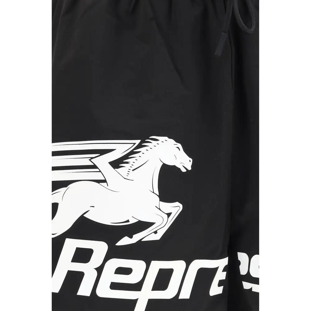 Represent Black Polyester Shorts