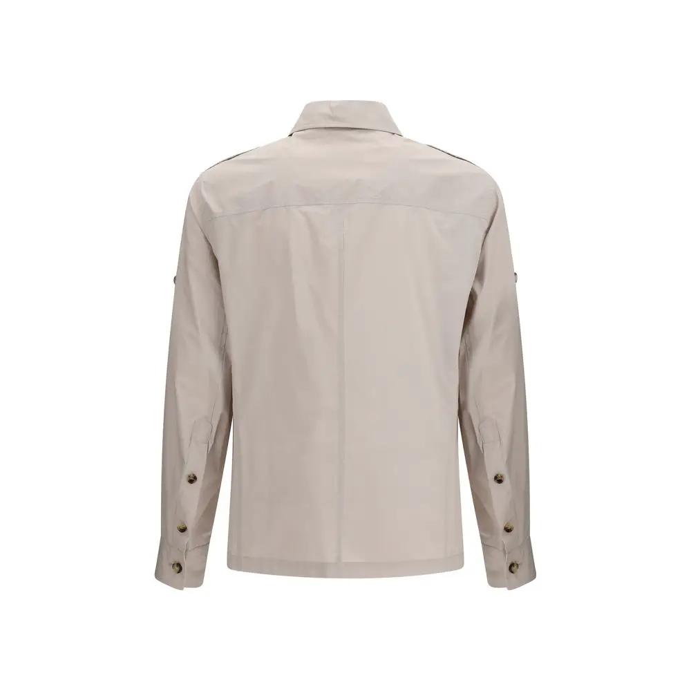 Brunello Cucinelli Manteau en coton beige
