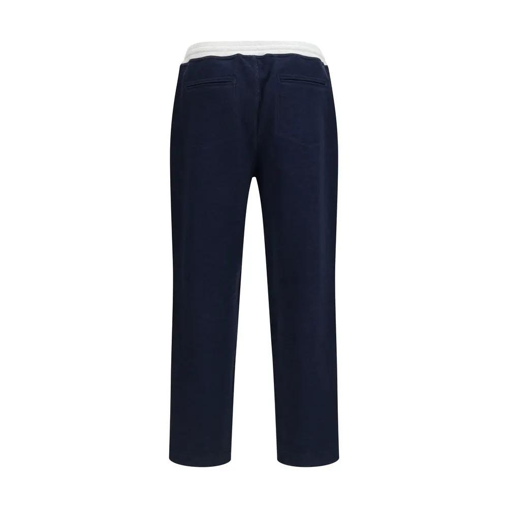 Brunello Cucinelli Blue Cotton Joggers (Workout Pants)