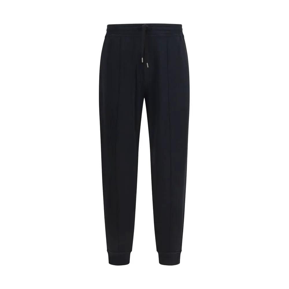 Brunello Cucinelli Black Cotton Joggers (Workout Pants)