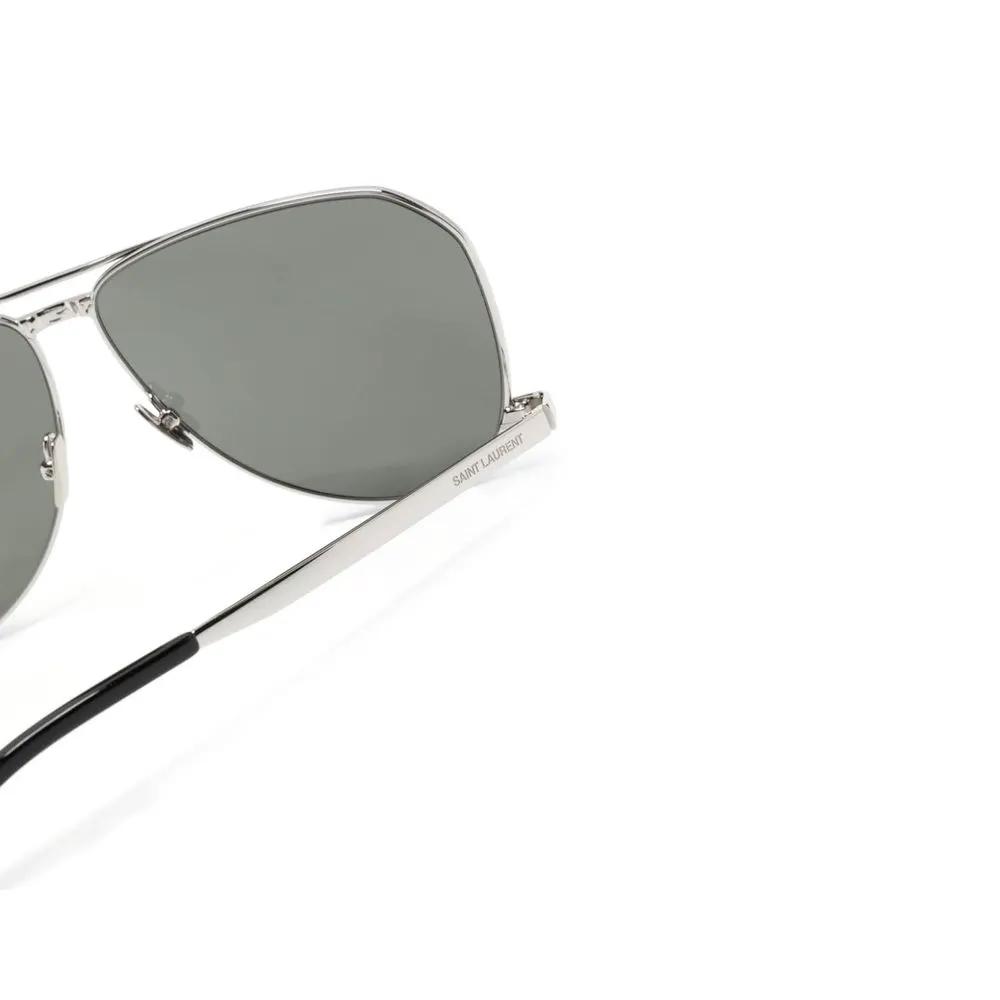 Saint Laurent Silver Metal Sunglasses