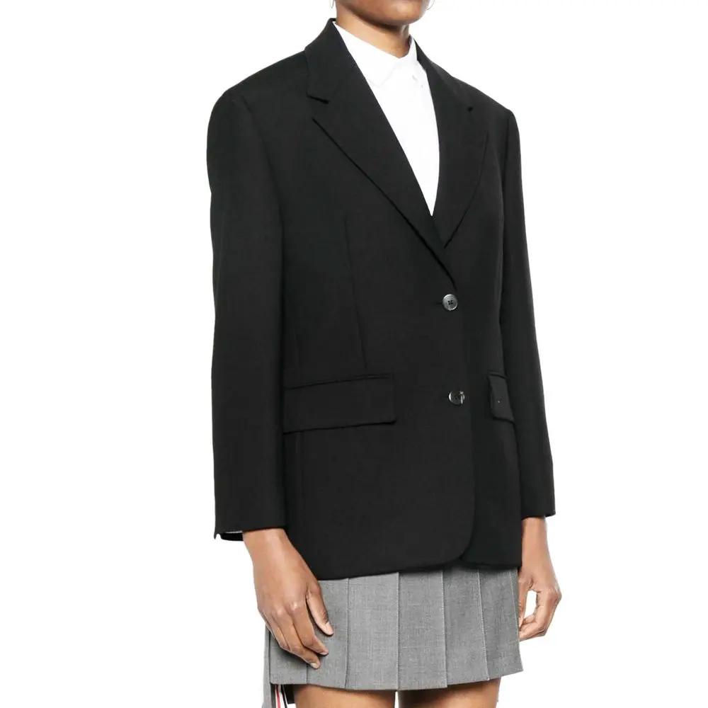 Blazer noir laine vierge femme – Prada veste tailleur élégante