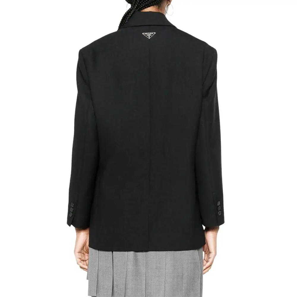 Blazer noir laine vierge femme – Prada veste tailleur élégante