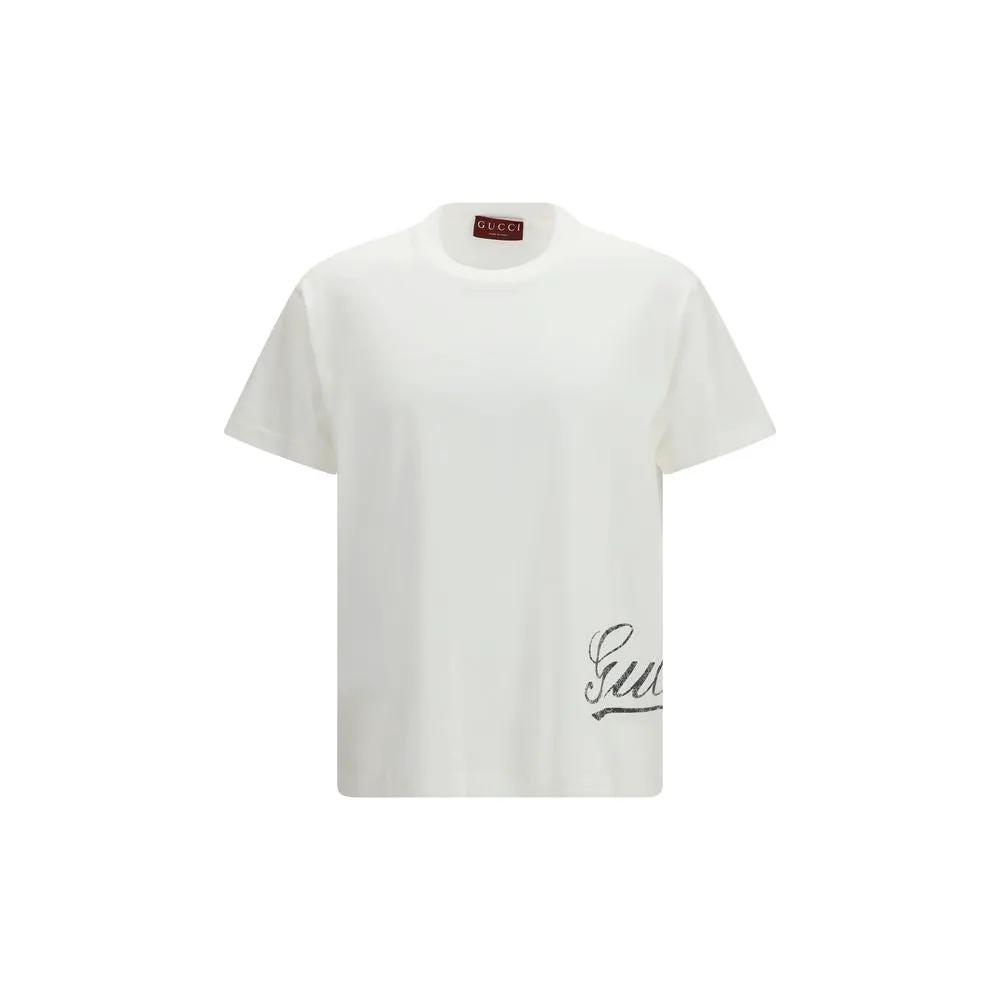 Gucci White Cotton T-Shirt