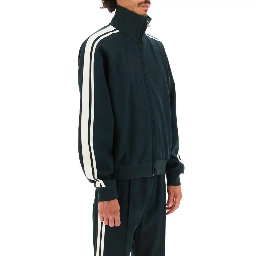 Men’s Bicolor Wool Track Jacket – Bottega Veneta High Neck Zip Jacket