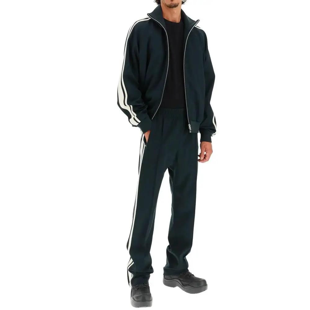 Men’s Bicolor Wool Track Jacket – Bottega Veneta High Neck Zip Jacket