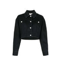 Veste denim noire cropped femme – Alexander McQueen coupe courte