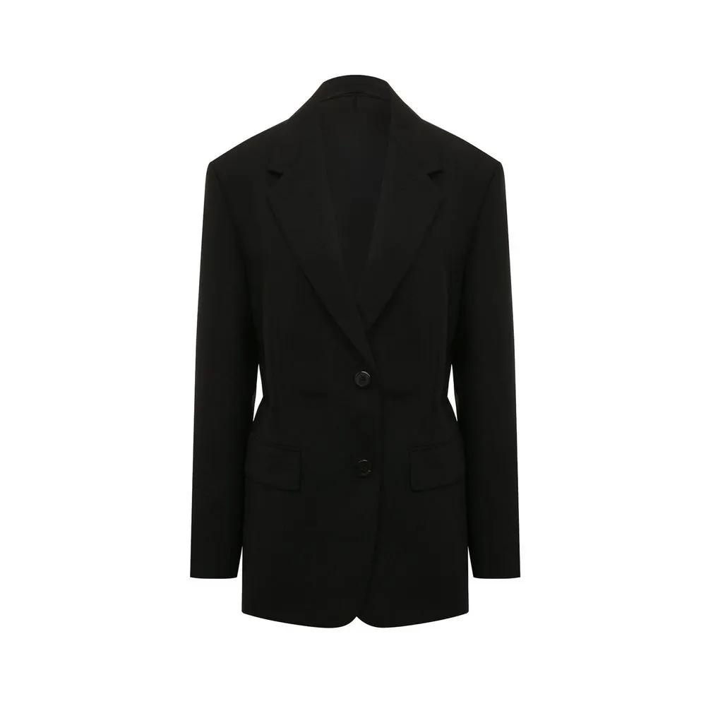 Manteau noir laine femme – Prada coupe tailleur