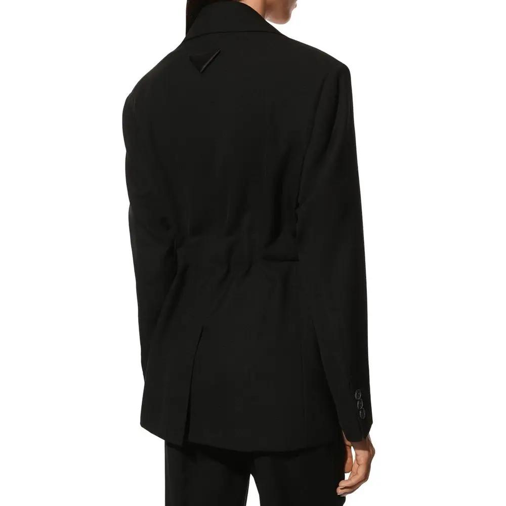 Manteau noir laine femme – Prada coupe tailleur