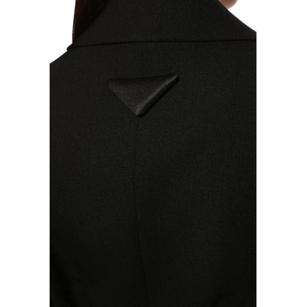 Manteau noir laine femme – Prada coupe tailleur