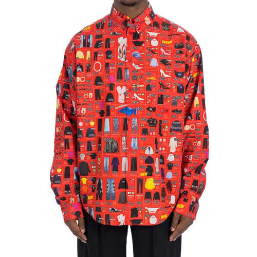 Chemise Balenciaga en coton multicolore à motifs