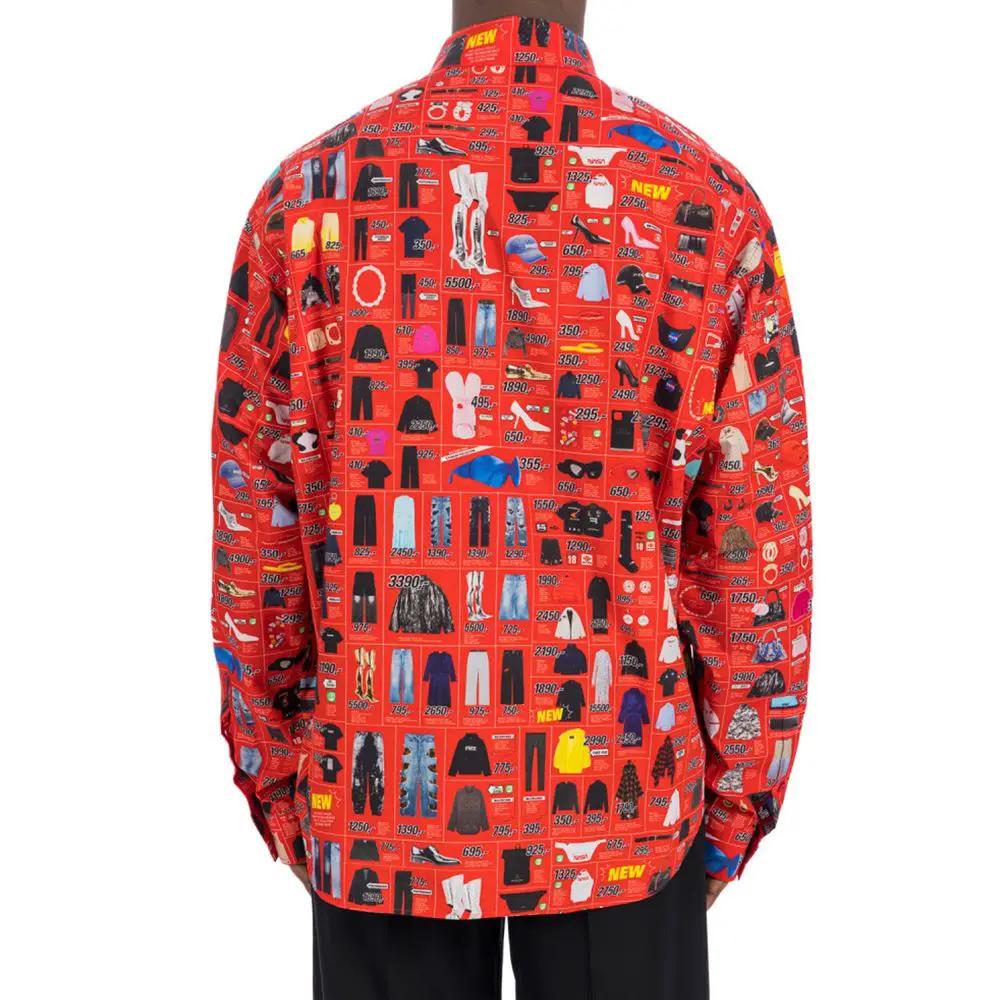 Chemise Balenciaga en coton multicolore à motifs