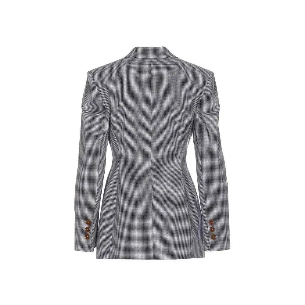 Blazer noir à carreaux femme – Vivienne Westwood veste tailoring