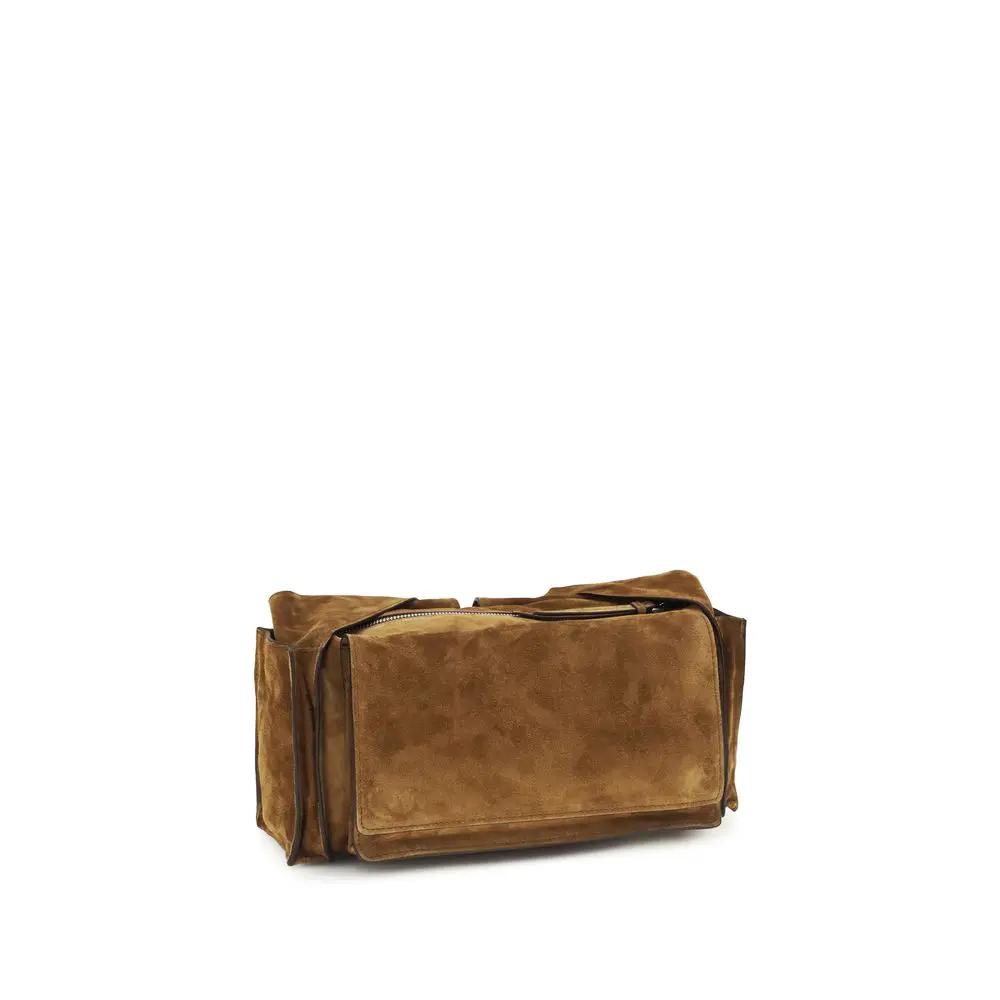 Sac bandoulière Miu Miu Bos Taurus en cuir de veau marron