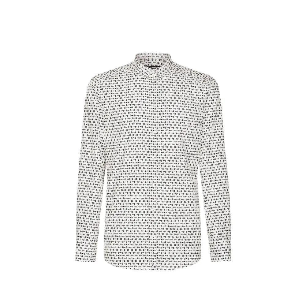 Dolce & Gabbana White Cotton Pattern Shirt