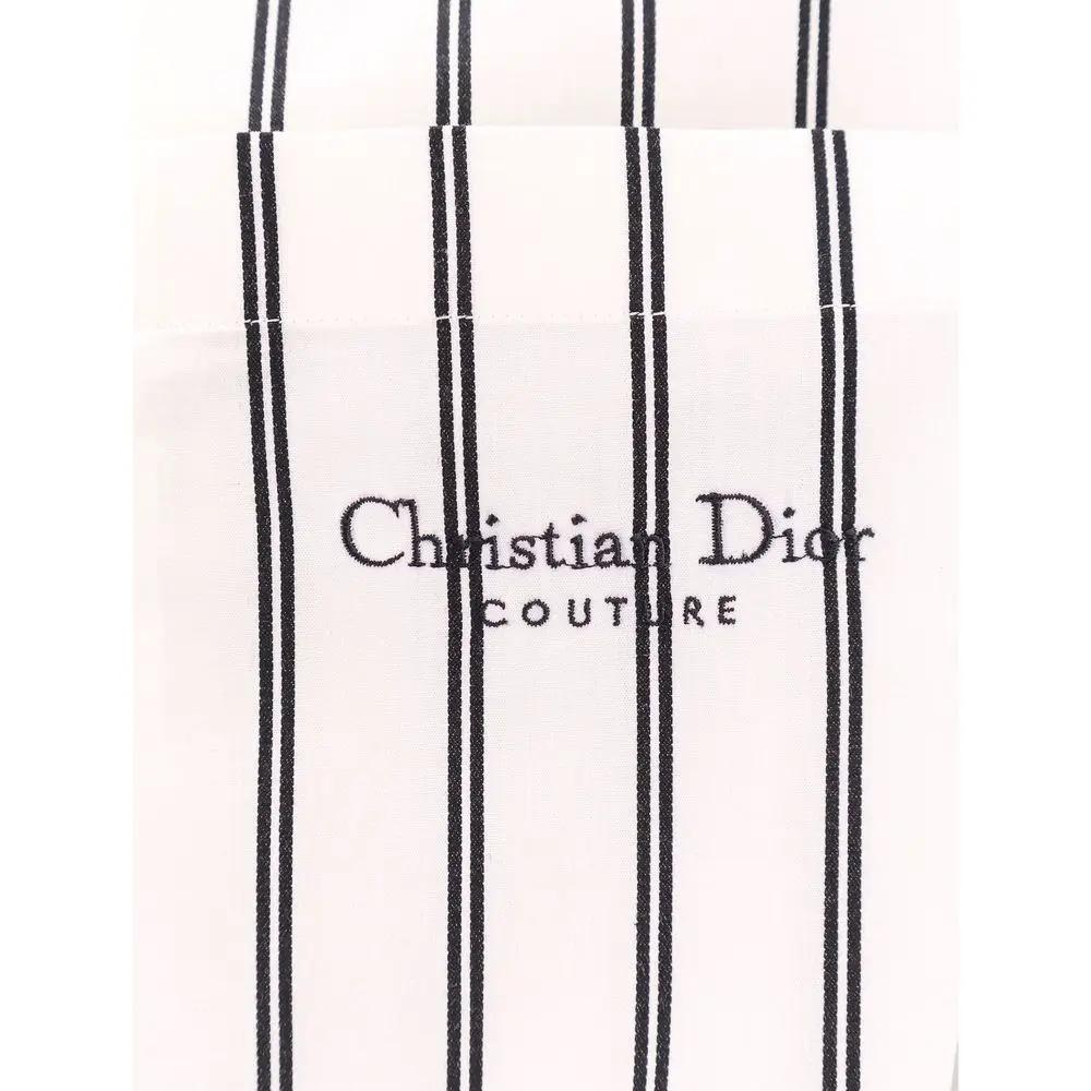 Dior White Cotton Pattern Shirt