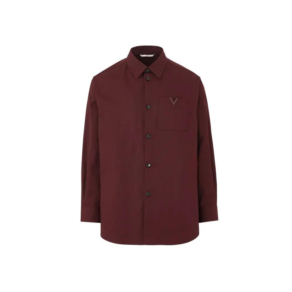 Men’s Multicolor Denim Jacket – Valentino Oversized Cotton Jacket with V Detail