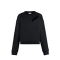 Sweat noir coton femme – Alexander McQueen détail cut-out