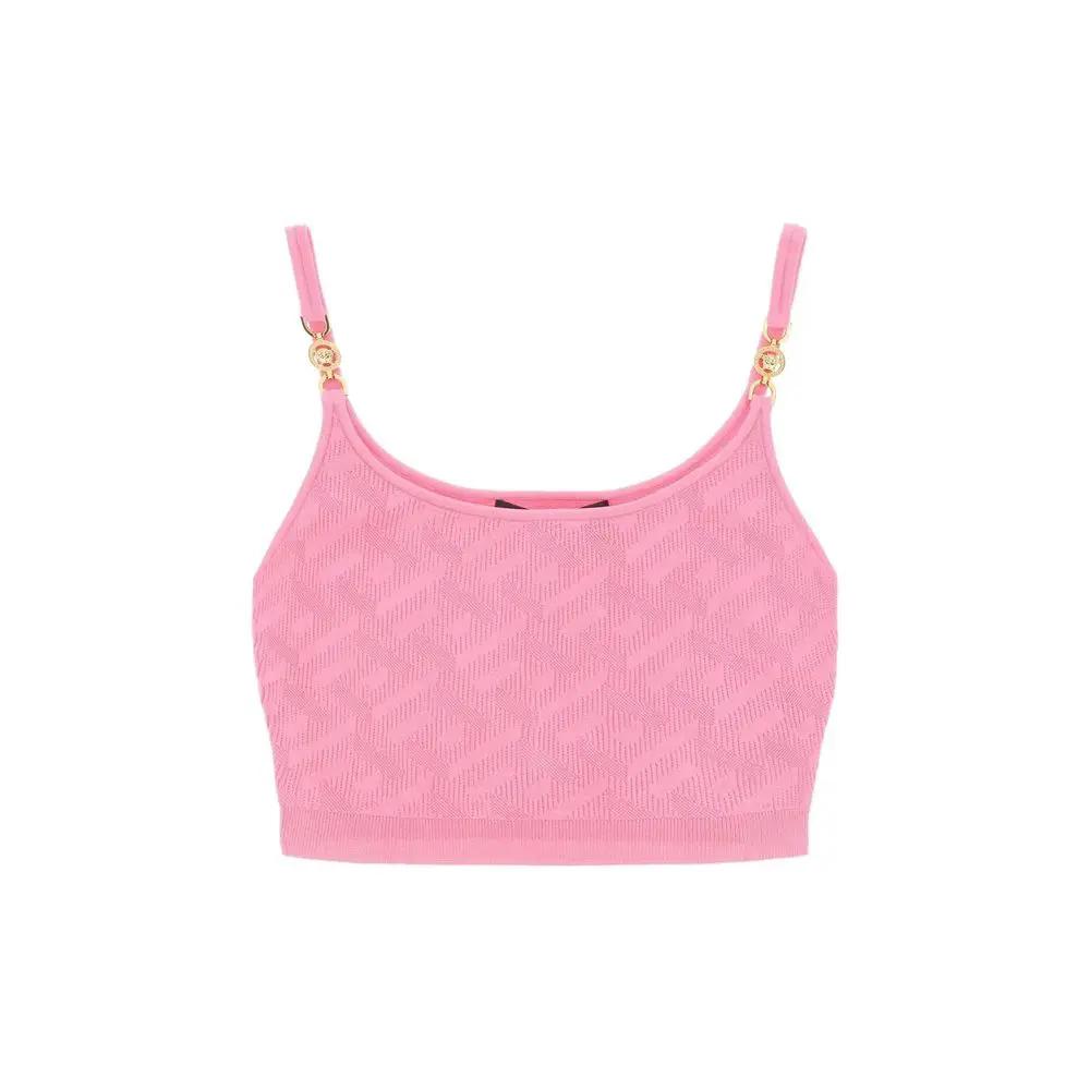 Versace Multicolor Elastane Tank Tops