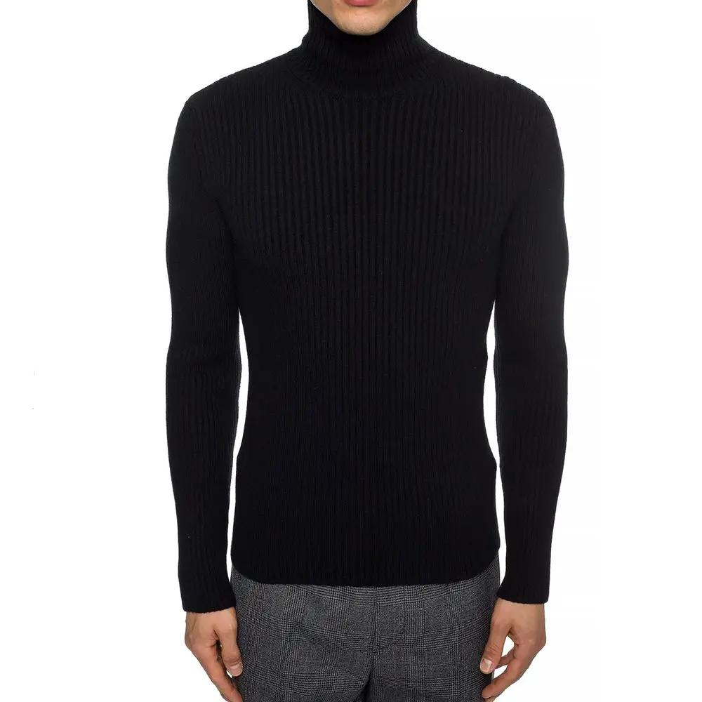 Pull col roulé noir cachemire homme – Balenciaga maille luxe