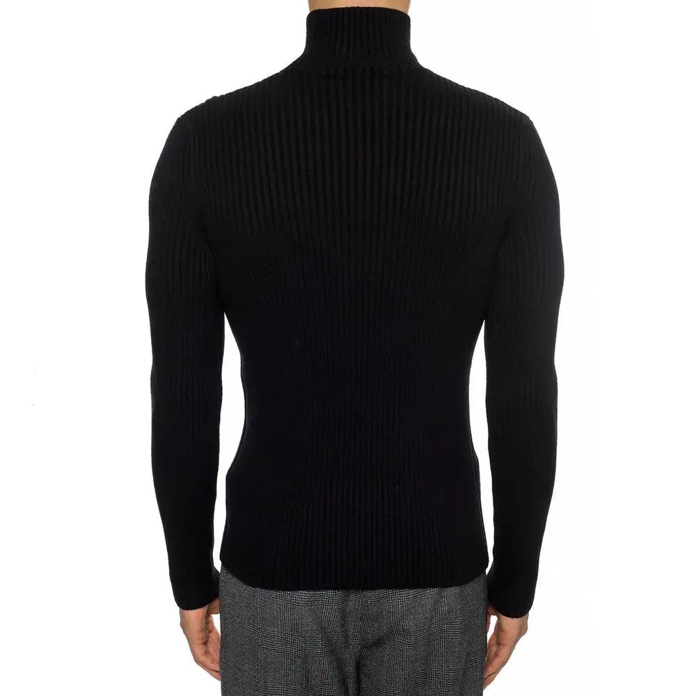 Pull col roulé noir cachemire homme – Balenciaga maille luxe