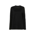 T-shirt à manches longues en coton noir Jil Sander