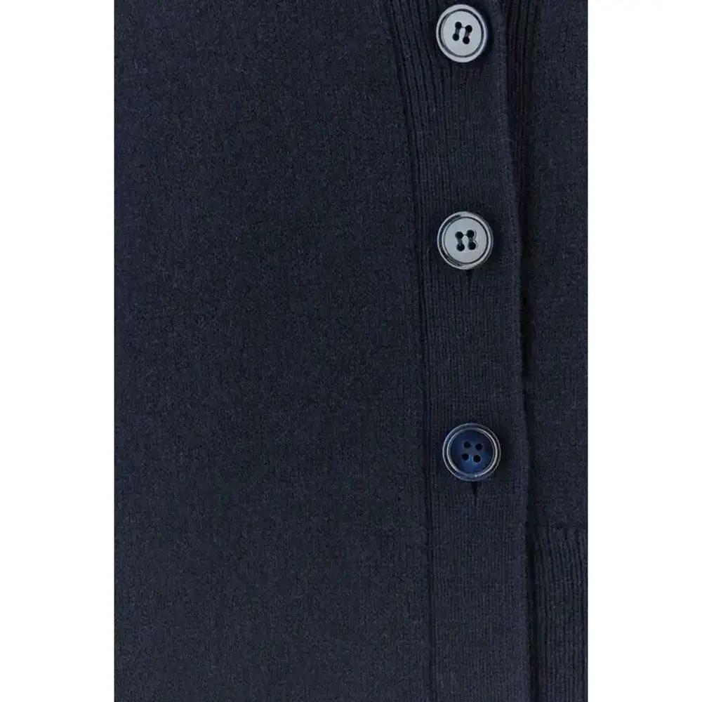 Women’s Blue Cashmere Cardigan – Loewe Asymmetric V-Neck Knit