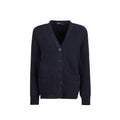 Women’s Blue Cotton Cardigan – Prada V-Neck Button Knit