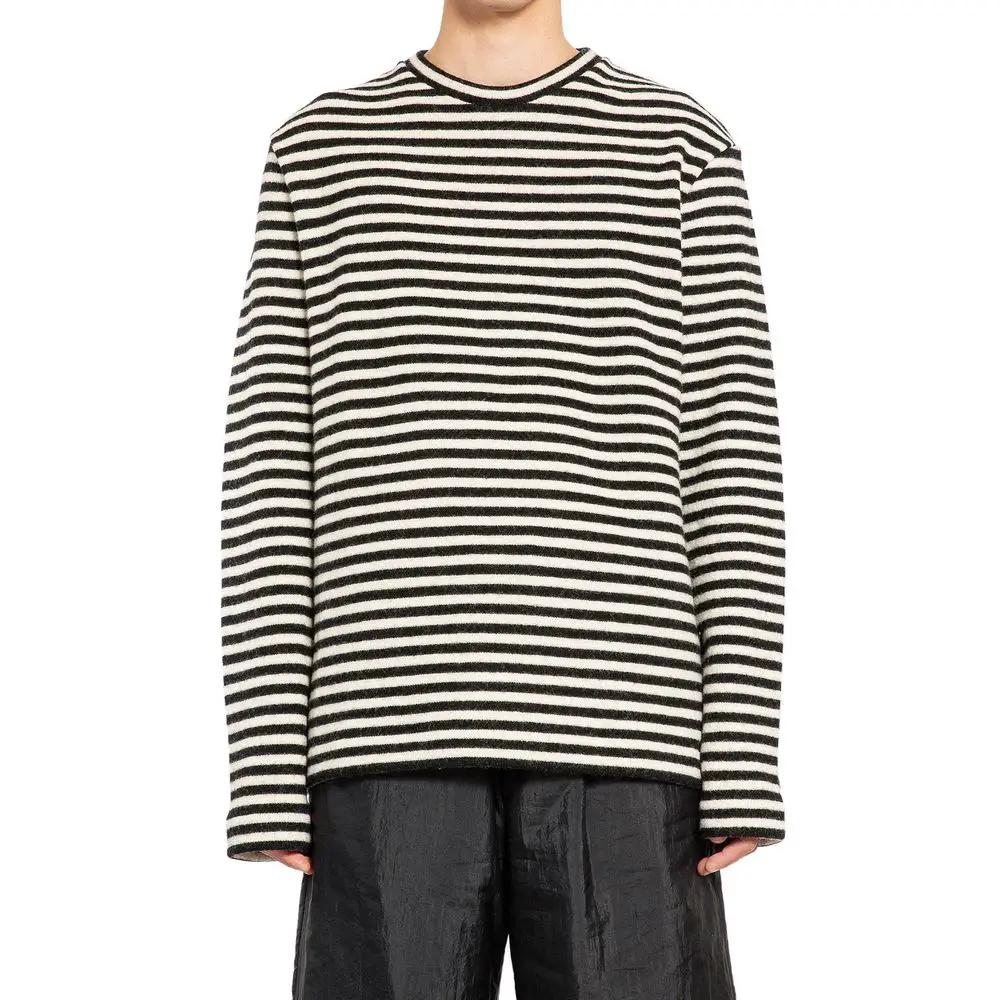 T-shirt manches longues laine blanc homme – Jil Sander Jil Sander+ col rond