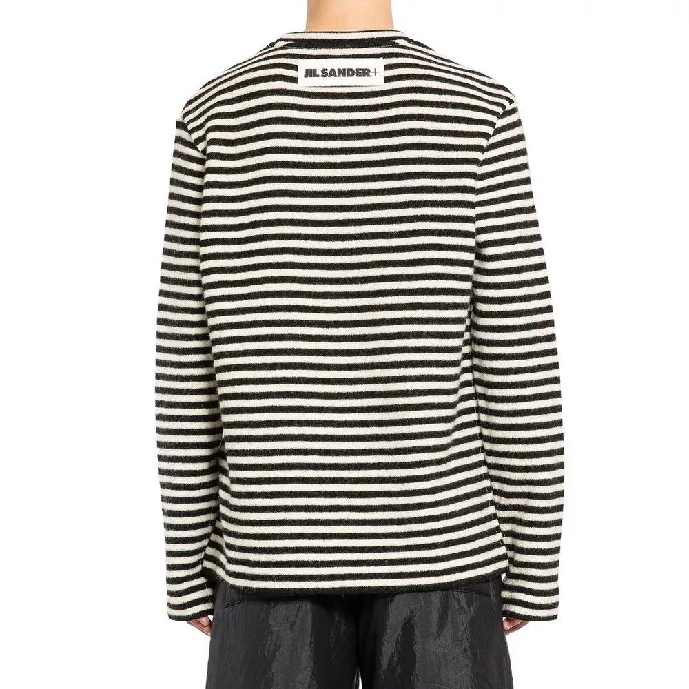 T-shirt manches longues laine blanc homme – Jil Sander Jil Sander+ col rond