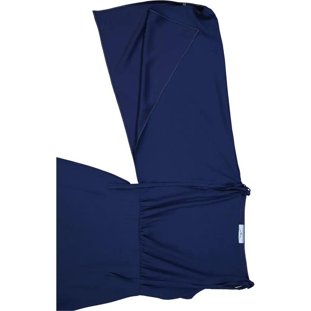 Robe cocktail bleue asymétrique femme – Prada une manche élégante