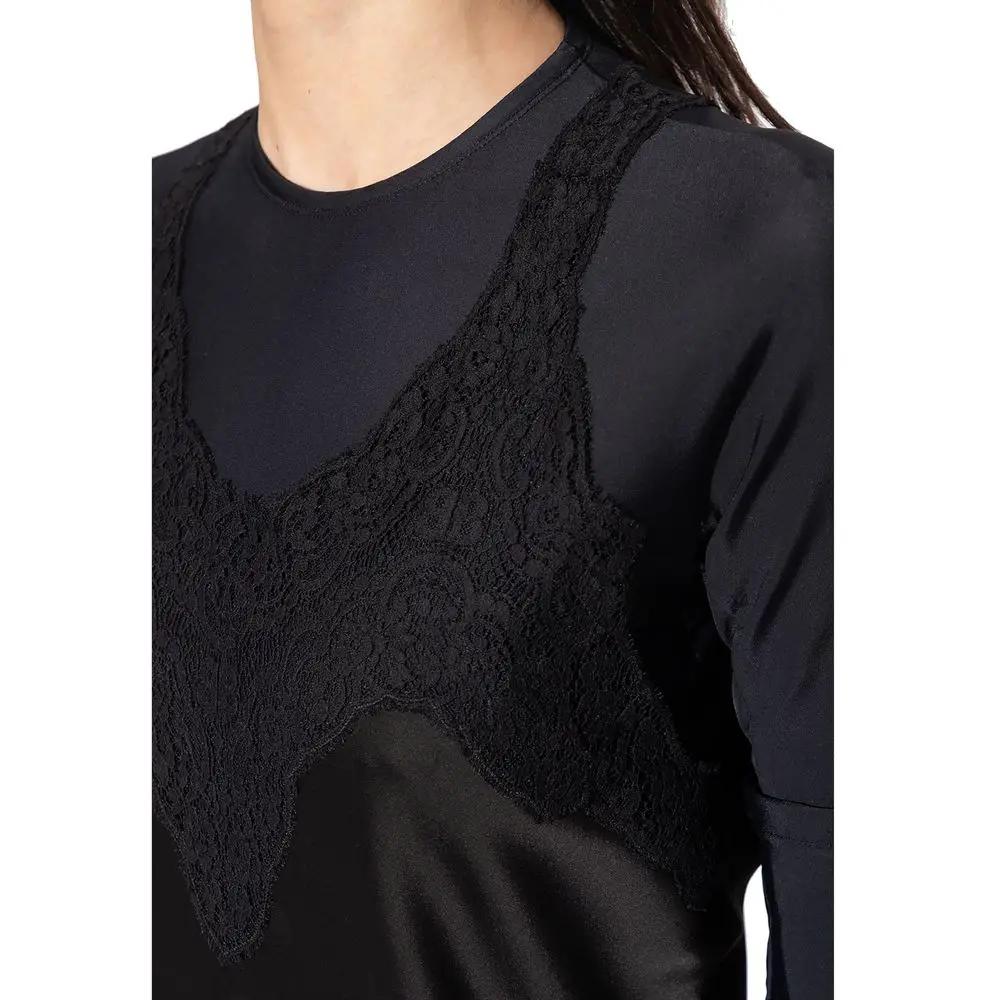 Robe noire col V dentelle femme – Balenciaga sans manches élégante